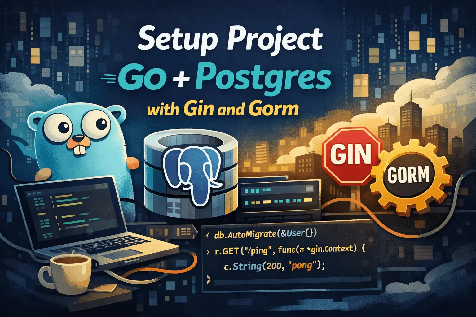 Setup project Go + Postgres with Gin and Gorm